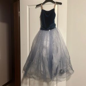 Teal ballet romantic tutu costume